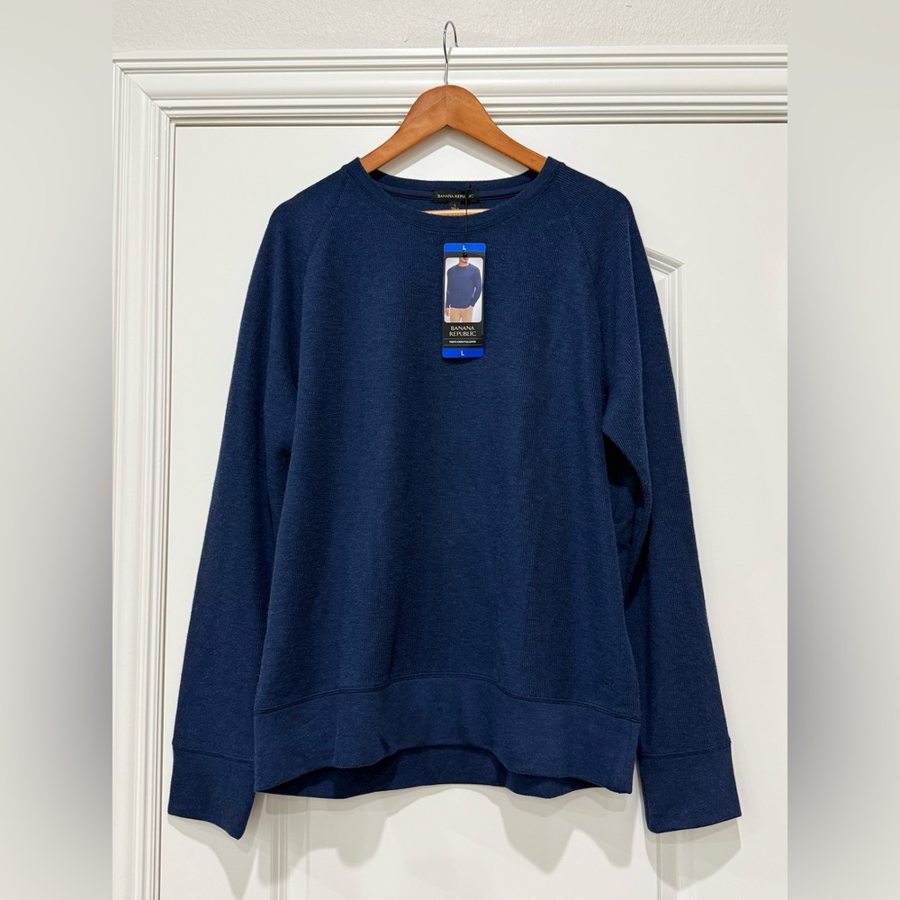 NWT Men’s Banana Republic Navy Crewneck Size Large